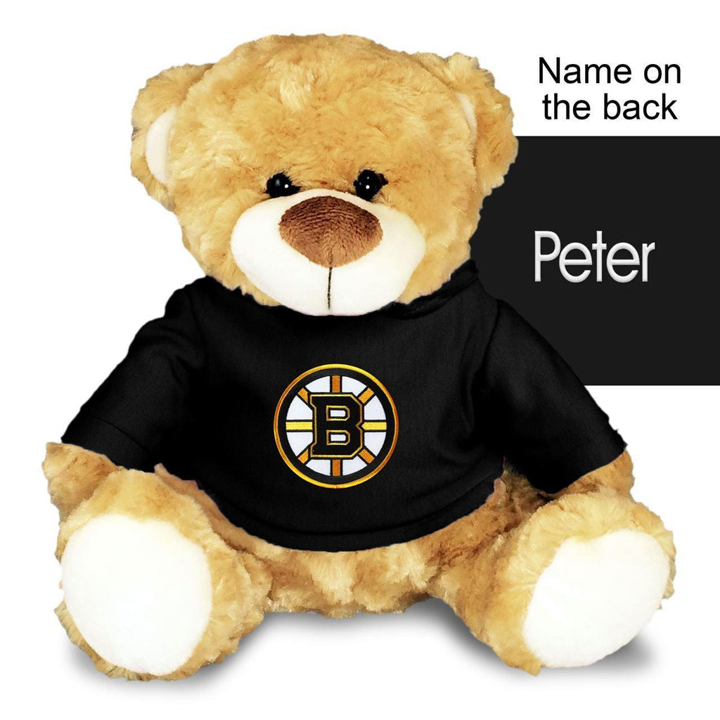 Personalized Boston Bruins 10" Plush Bear - Designs by Chad & Jake