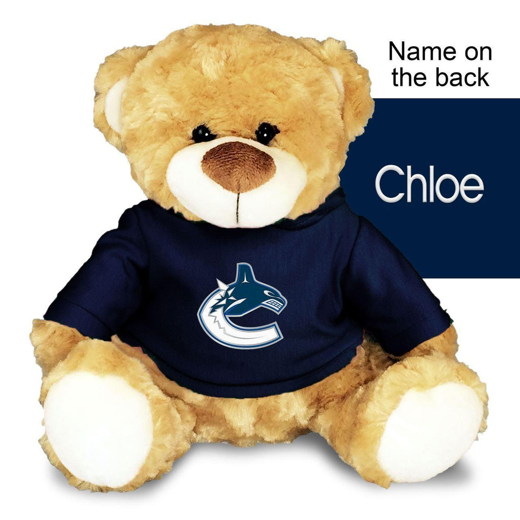 Personalized Vancouver Canucks 10" Plush Bear - Designs by Chad & Jake