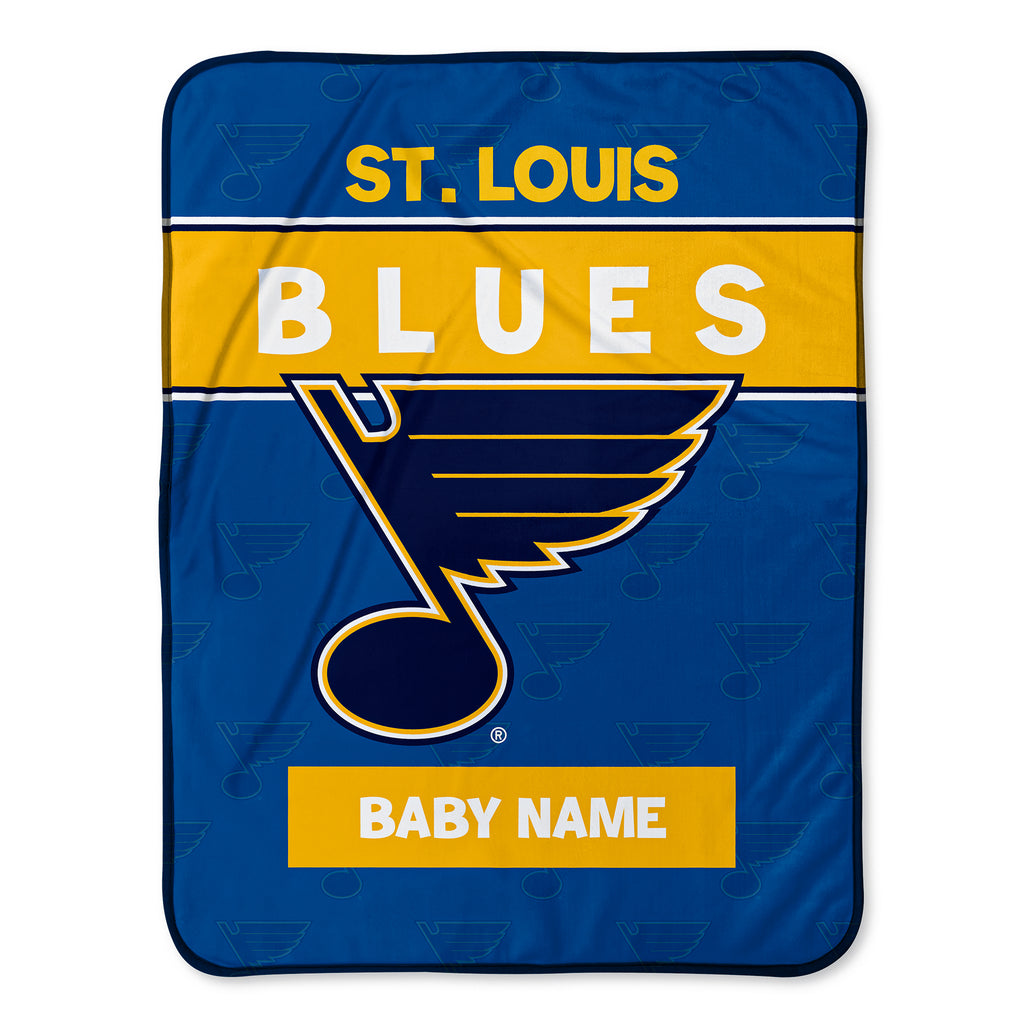 St. Louis Blues Personalized Jersey Silk Touch Sherpa Throw Blanket -  Sports Unlimited