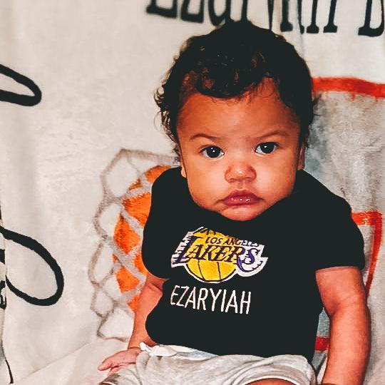 Personalized Los Angeles Lakers Bodysuit - Designs by Chad & Jake