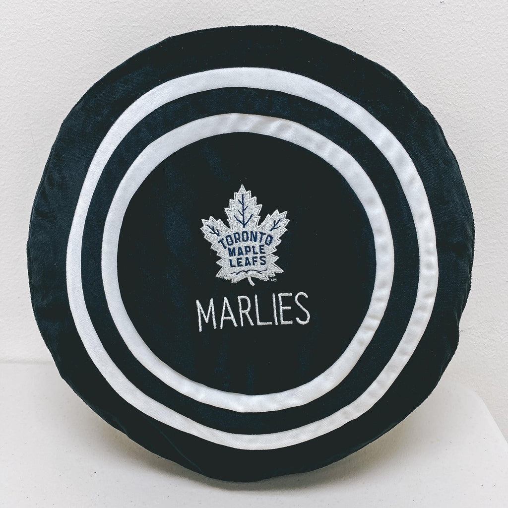 Personalized Toronto Maple Leafs Plush Hockey Puck - Designs by Chad & Jake