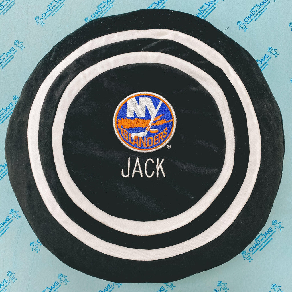 Personalized New York Islanders Plush Hockey Puck - Designs by Chad & Jake