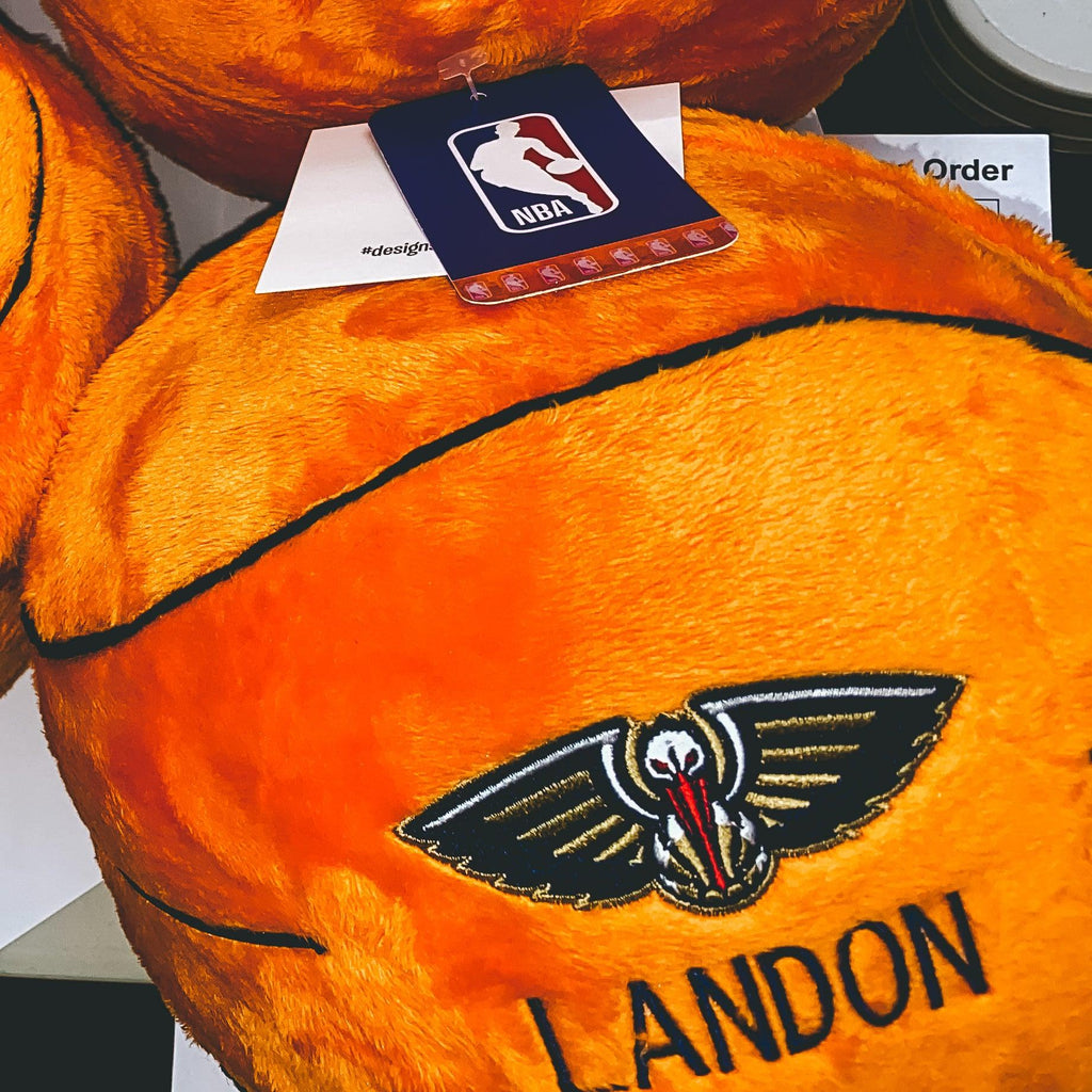 Personalized New Orleans Pelicans Plush Basketball - Designs by Chad & Jake