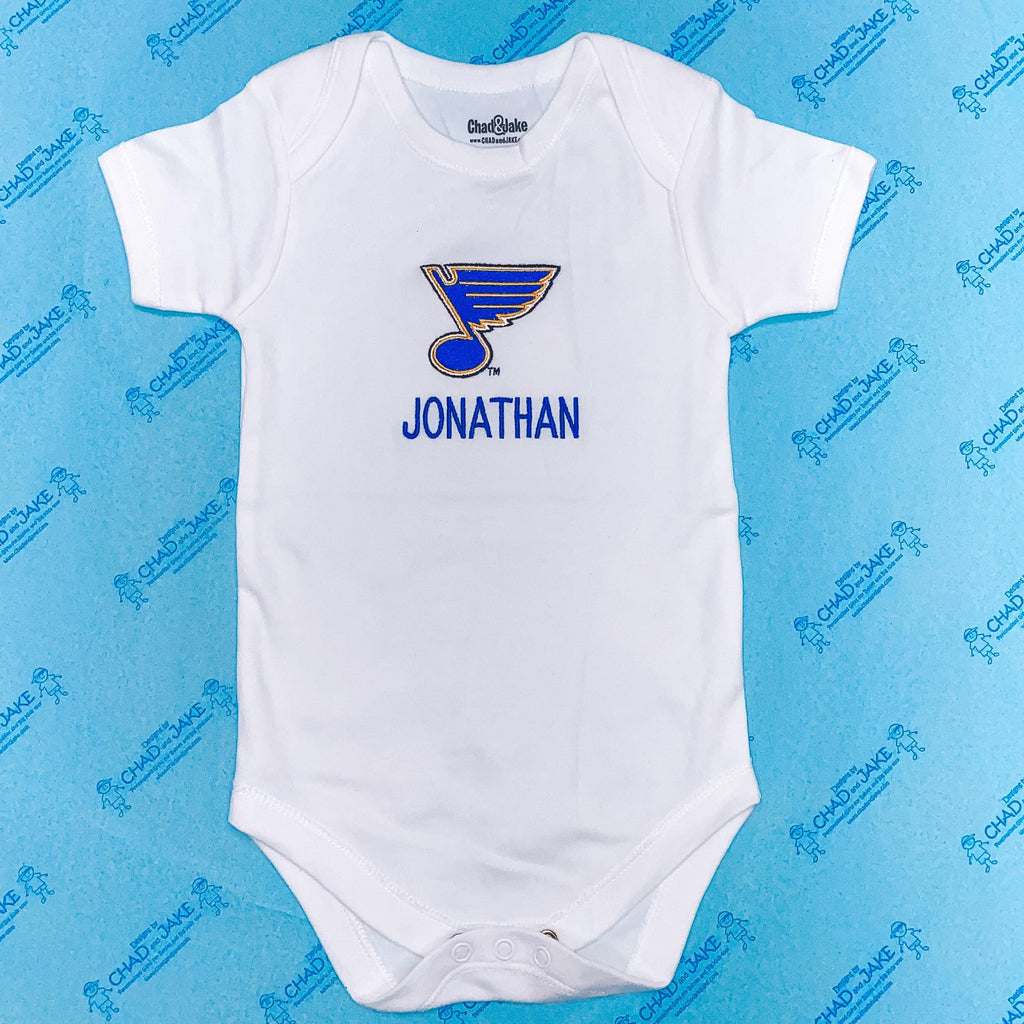 Personalized St. Louis Blues Bodysuit - Designs by Chad & Jake