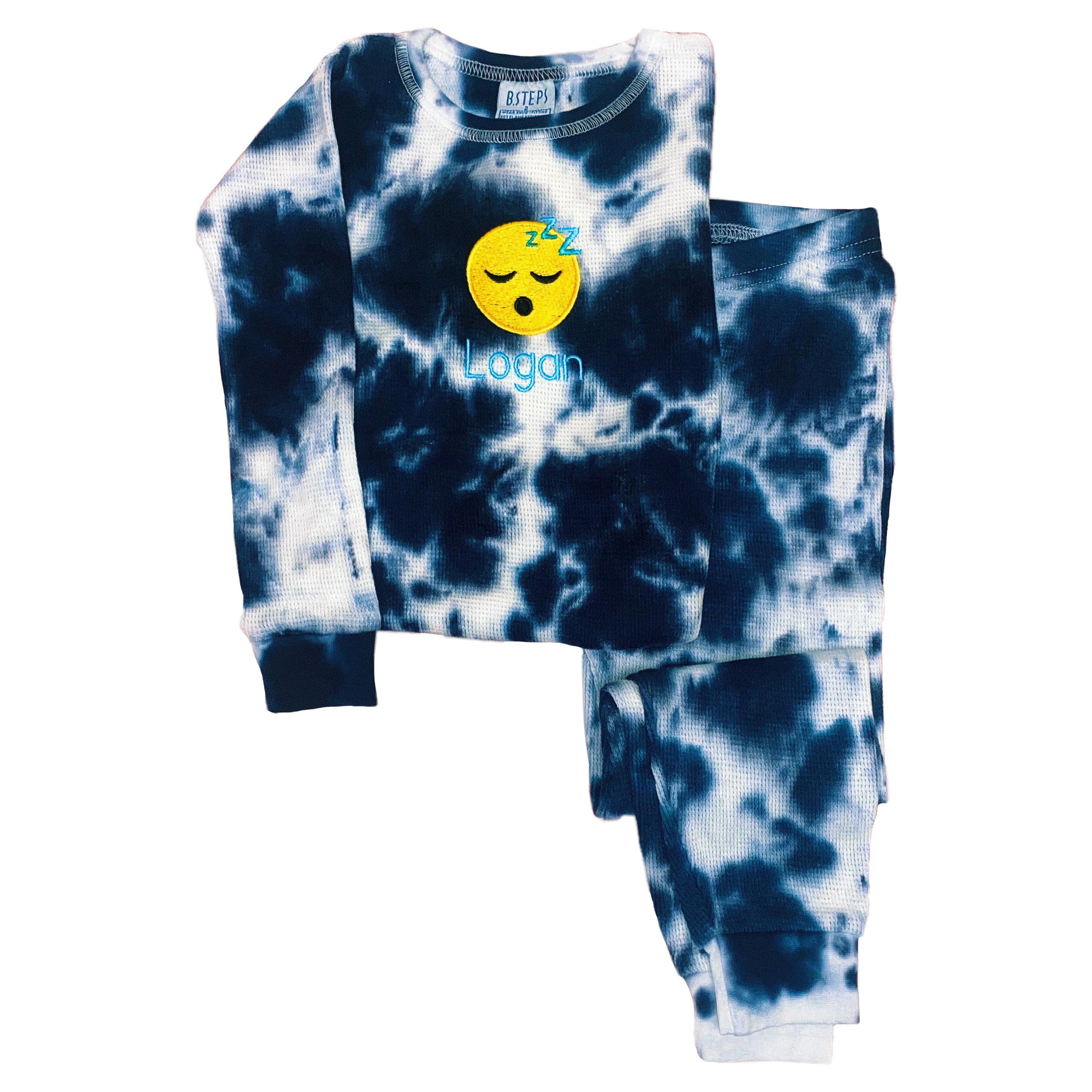 Personalized Tie Dye Choose Your Own Emoji Thermal Pajama Set – Designs by  Chad & Jake