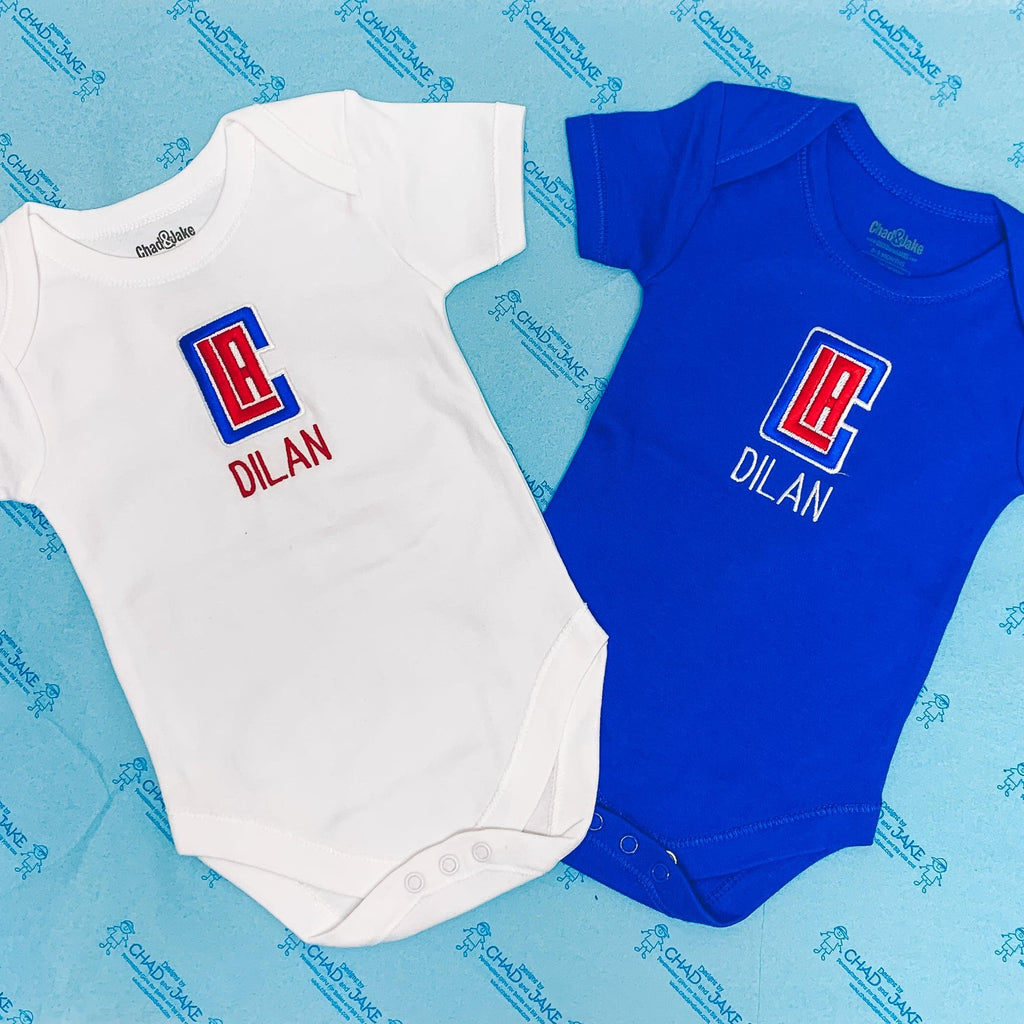Personalized Los Angeles Clippers Bodysuit - Designs by Chad & Jake
