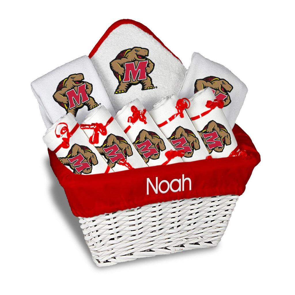 Personalized Maryland Terrapins Large Basket - 9 Items - Designs by Chad & Jake