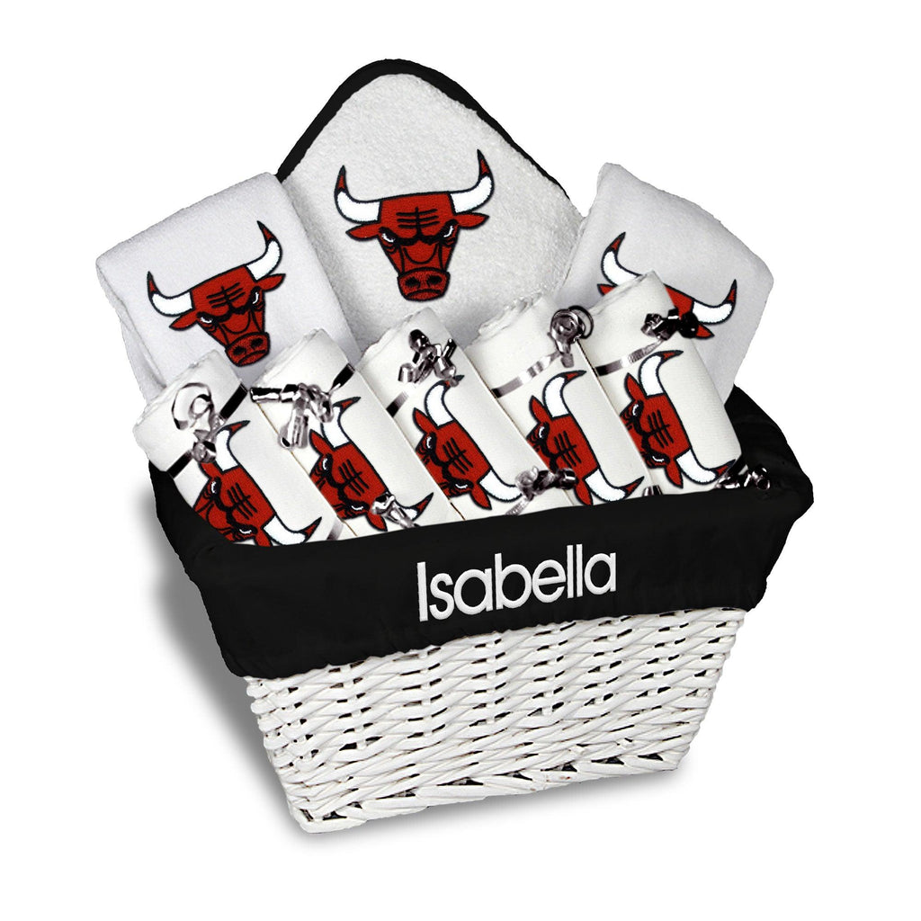 Personalized Chicago Bulls Large Basket - 9 Items - Designs by Chad & Jake