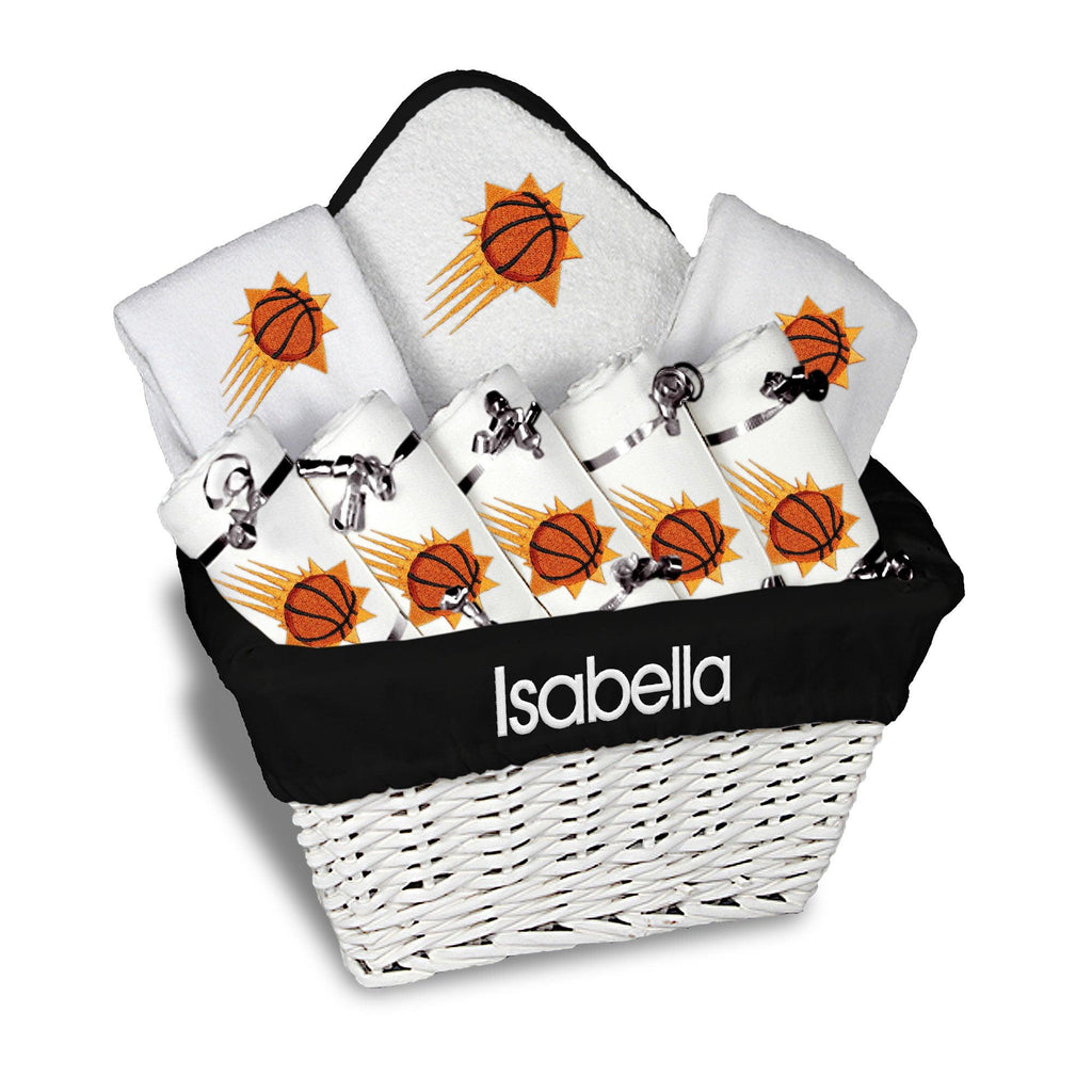 Personalized Personalized Phoenix Suns Large Basket - 9 Items - Designs by Chad & Jake