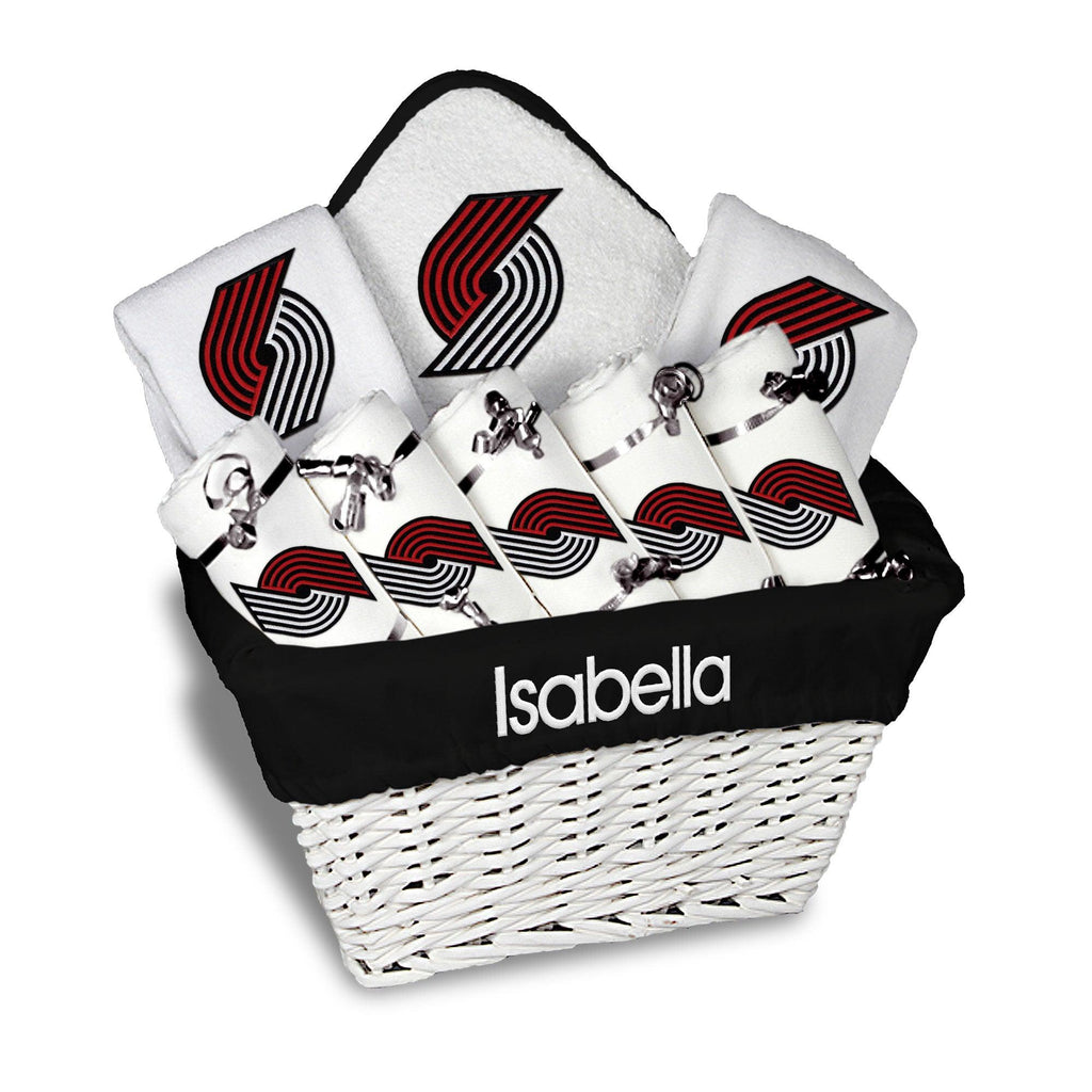 Personalized Portland Trail Blazers Large Basket - 9 Items - Designs by Chad & Jake