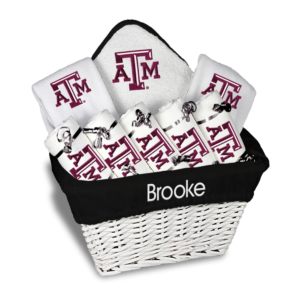 Personalized Texas A&M Aggies Large Basket - 9 Items - Designs by Chad & Jake