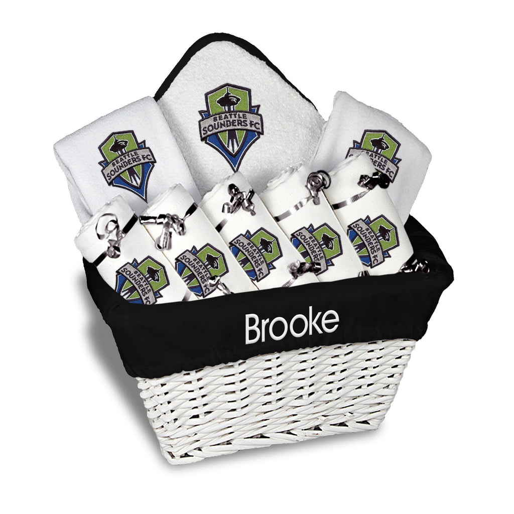 Personalized Seattle Sounders Large Basket - 9 Items - Designs by Chad & Jake