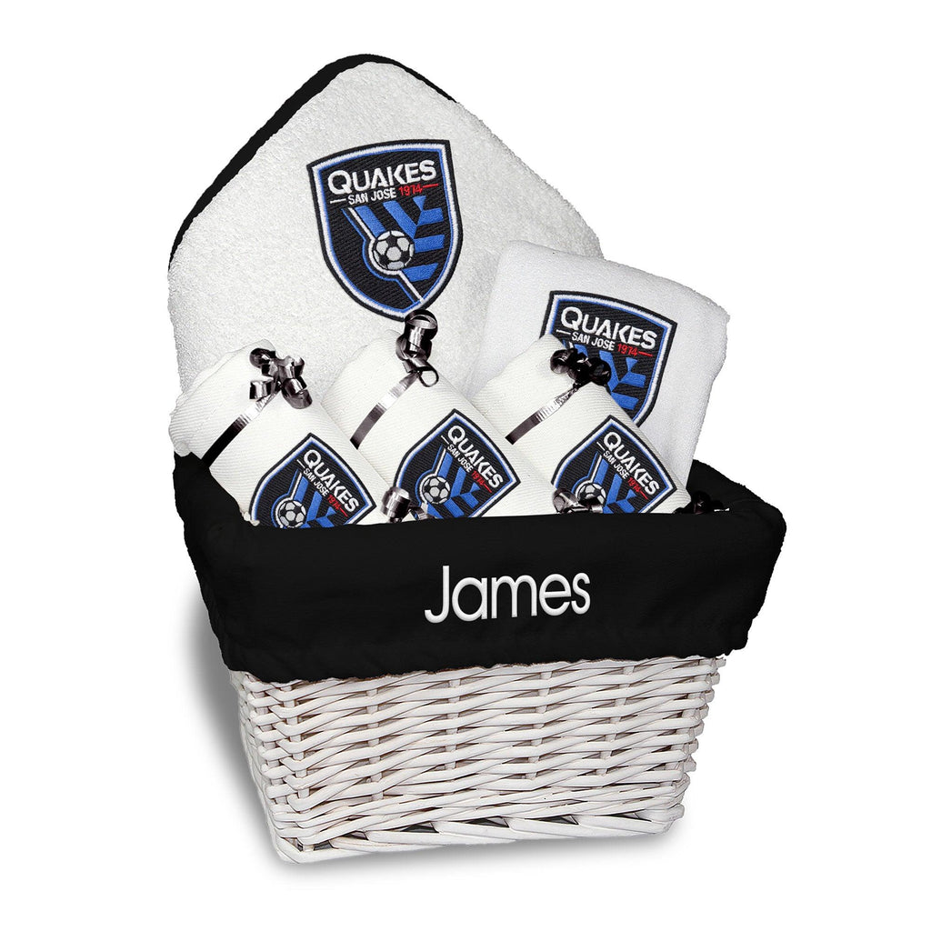 Personalized San Jose Earthquakes Medium Basket - 6 Items - Designs by Chad & Jake