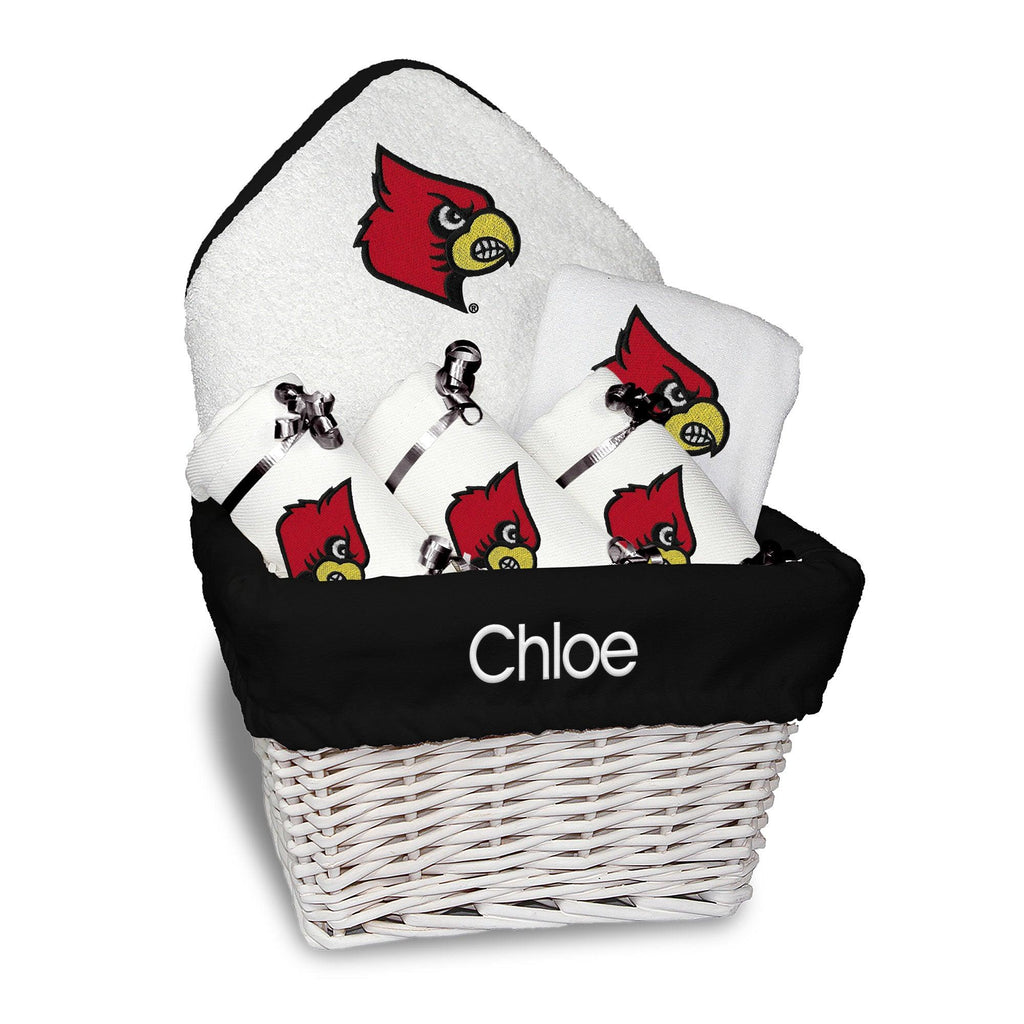 Personalized Louisville Cardinals Medium Basket - 6 Items - Designs by Chad & Jake