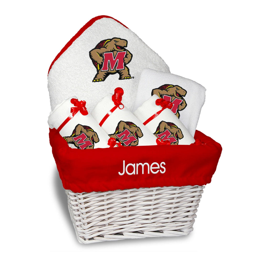 Personalized Maryland Terrapins Medium Basket - 6 Items - Designs by Chad & Jake