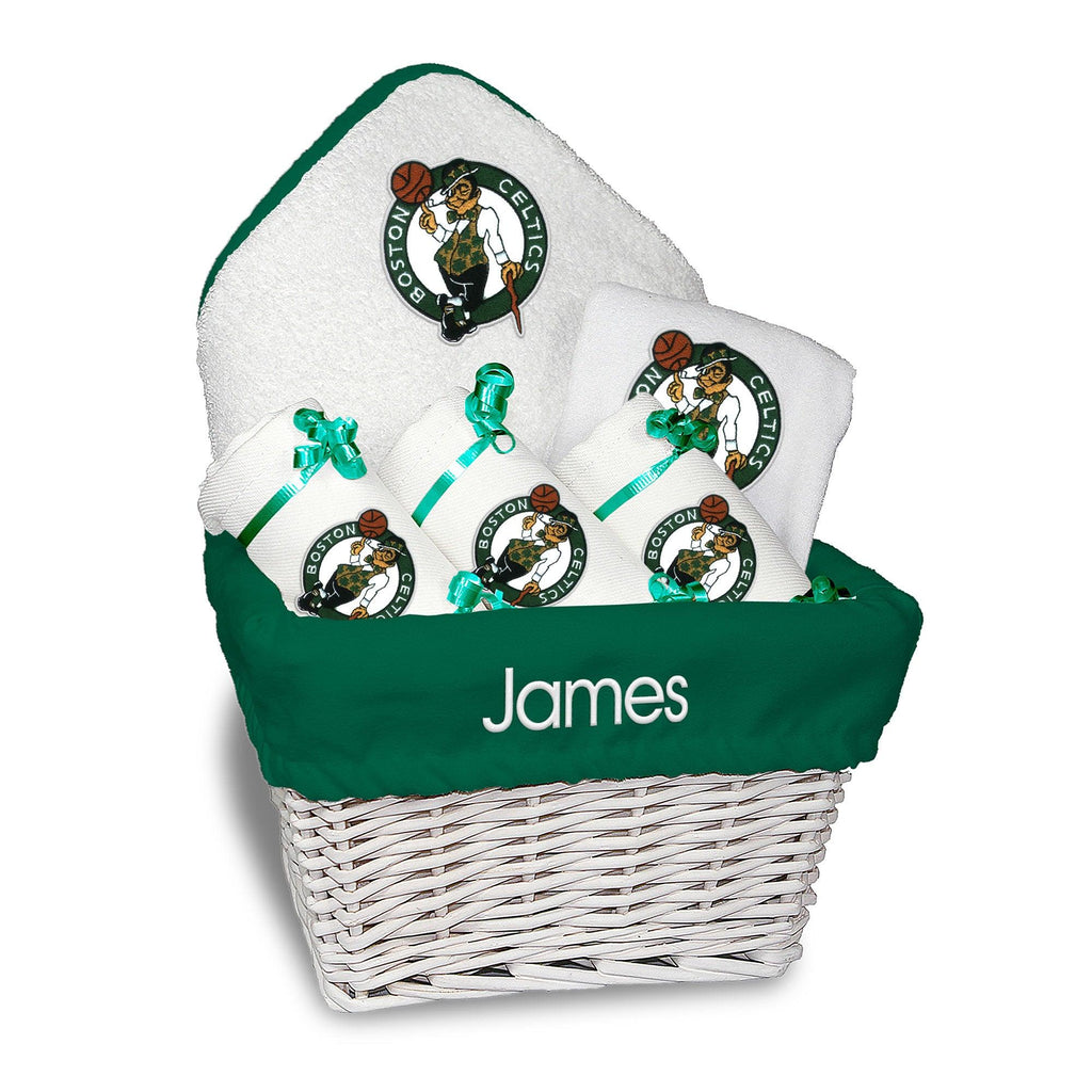 Personalized Boston Celtics Medium Basket - 6 Items - Designs by Chad & Jake