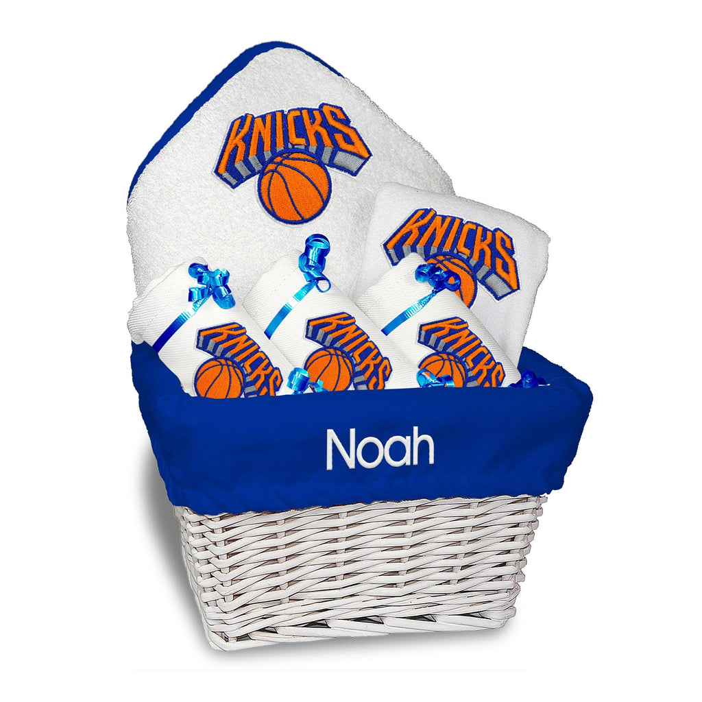 Personalized New York Knicks Medium Basket - 6 Items - Designs by Chad & Jake