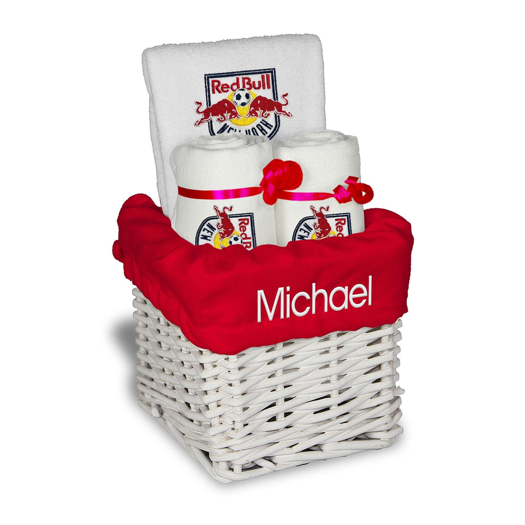 Personalized New York Red Bulls Small Basket - 4 Items - Designs by Chad & Jake