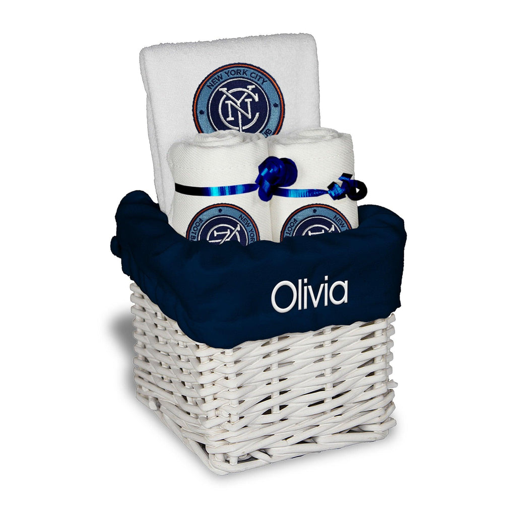 Personalized New York City FC Small Basket - 4 Items - Designs by Chad & Jake