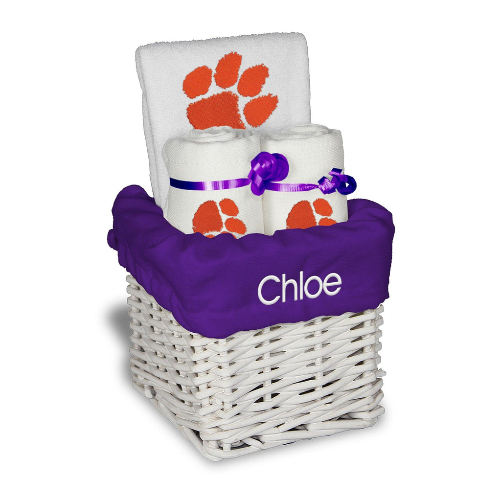 Personalized Clemson Tigers Small Basket - 4 Items - Designs by Chad & Jake