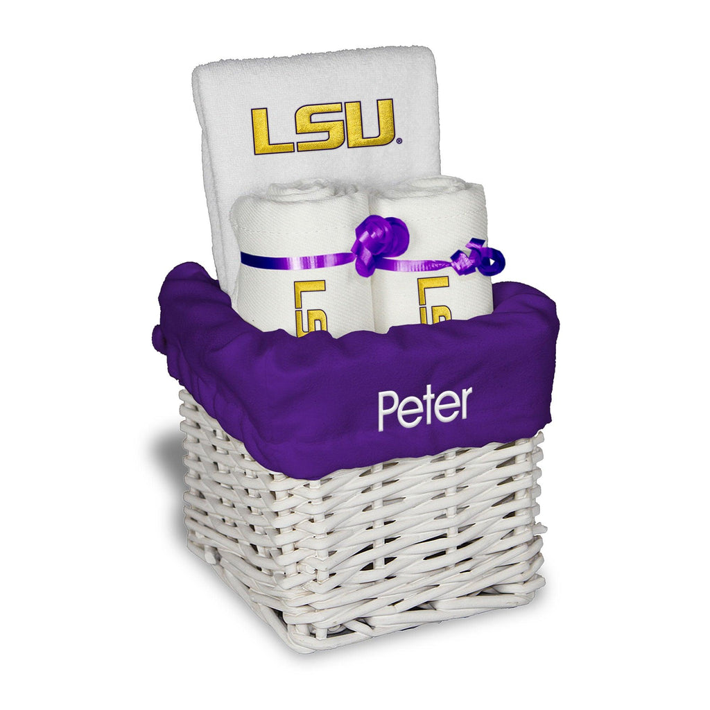 Personalized LSU Tigers Small Basket - 4 Items - Designs by Chad & Jake