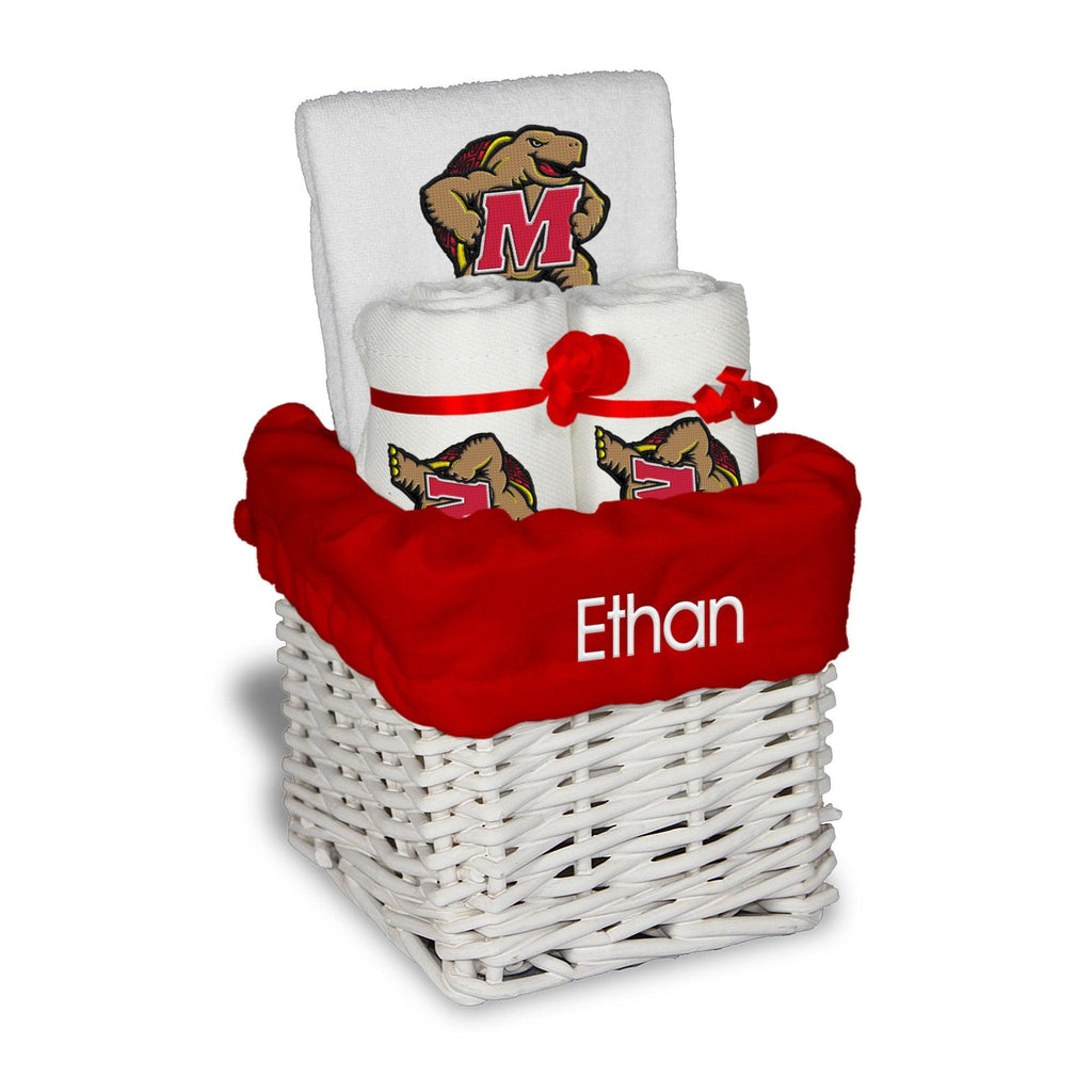 Personalized Maryland Terrapins Small Basket - 4 Items - Designs by Chad & Jake