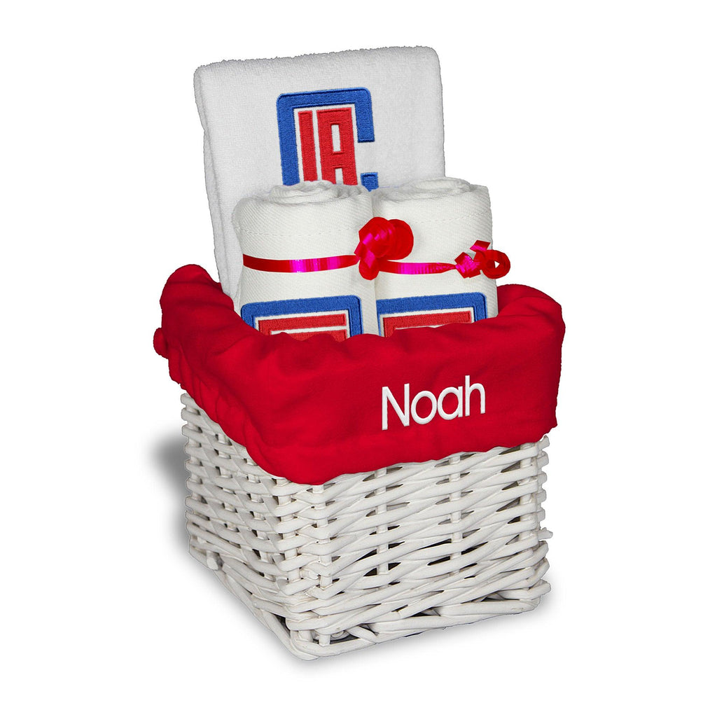 Personalized Los Angeles Clippers Small Basket - 4 Items - Designs by Chad & Jake