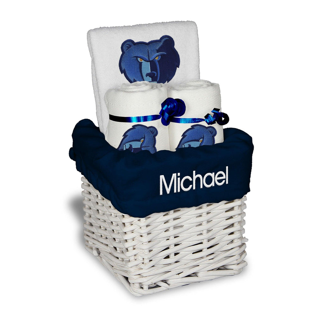Personalized Memphis Grizzlies Small Basket - 4 Items - Designs by Chad & Jake