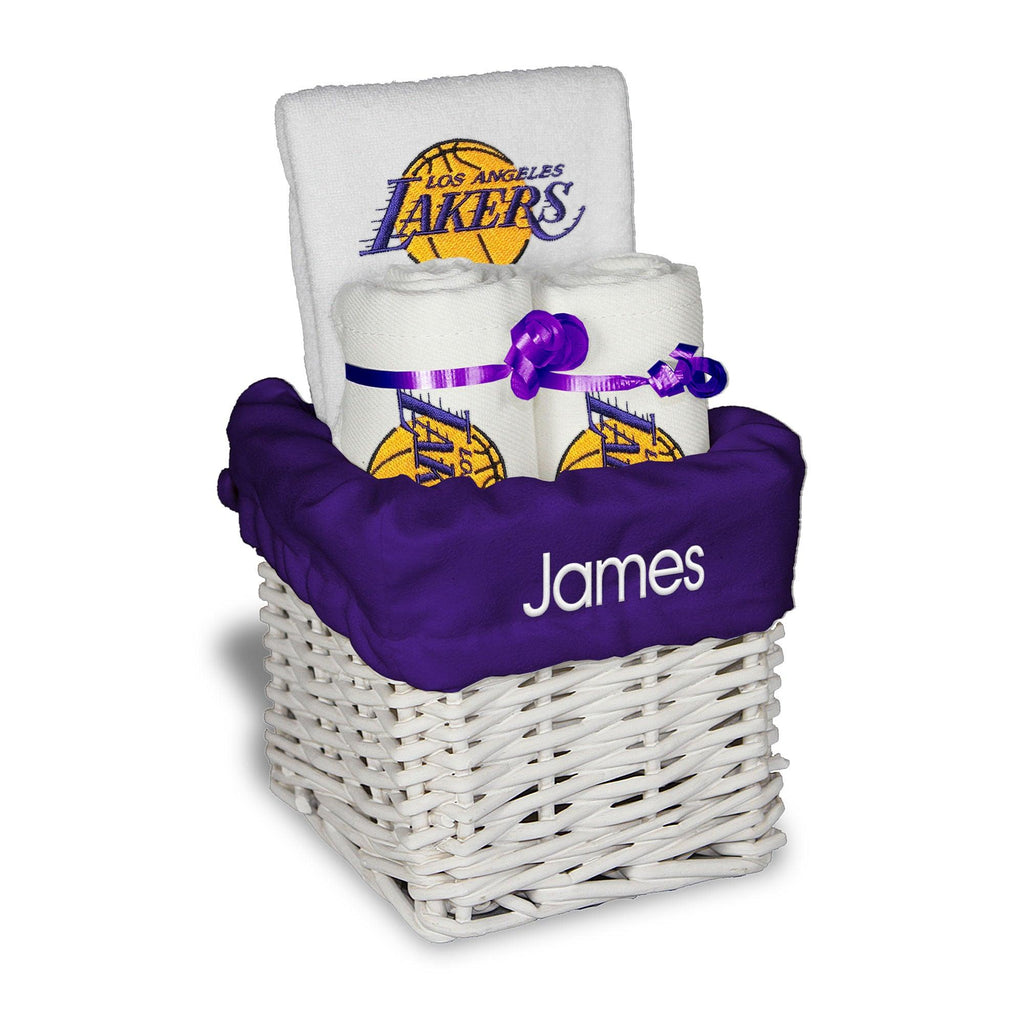 Personalized Los Angeles Lakers Small Basket - 4 Items - Designs by Chad & Jake