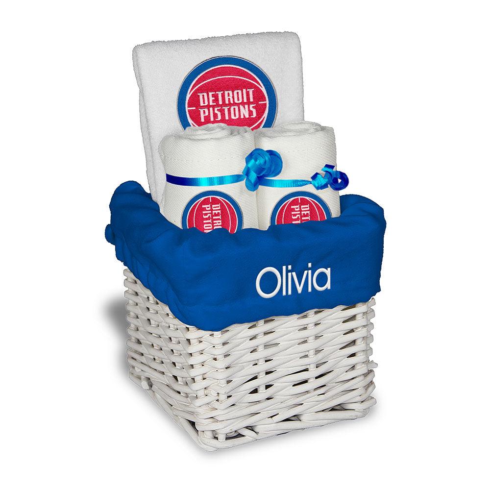 Personalized Detroit Pistons Small Basket - 4 Items - Designs by Chad & Jake