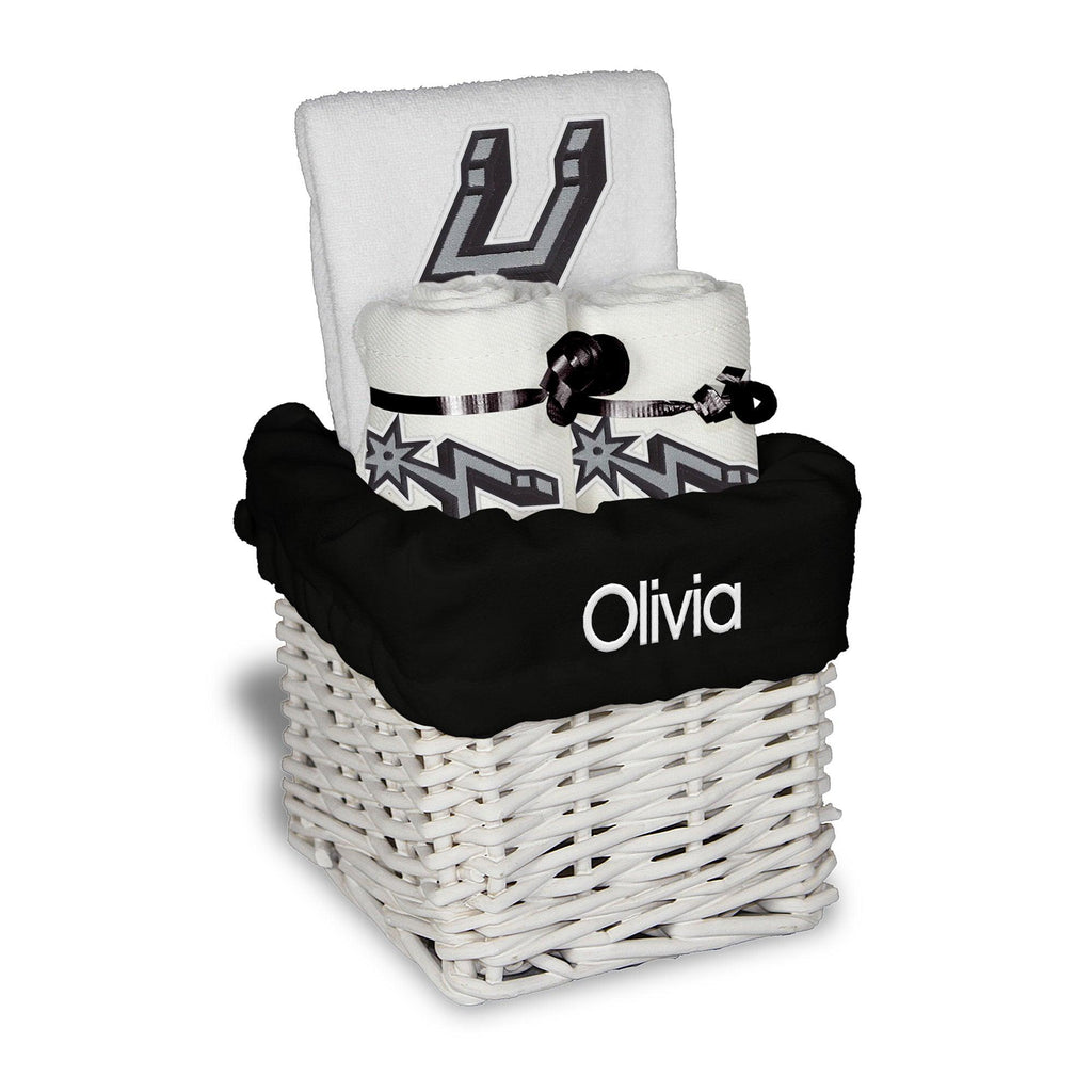 Personalized San Antonio Spurs Small Basket - 4 Items - Designs by Chad & Jake