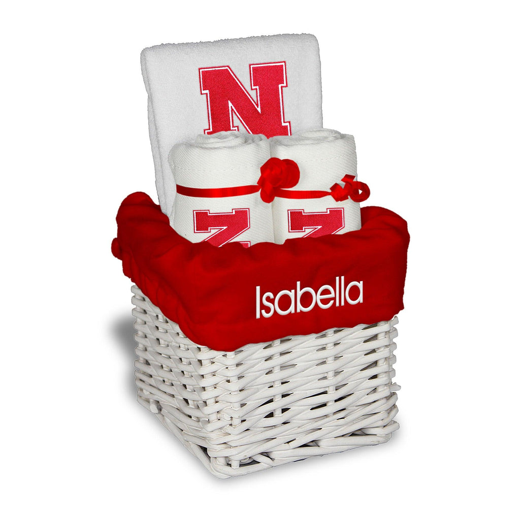 Personalized Nebraska Cornhuskers Small Basket - 4 Items - Designs by Chad & Jake