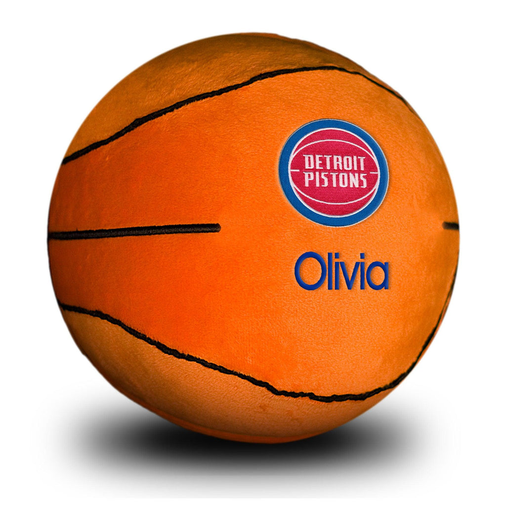 Personalized Detroit Pistons Plush Basketball - Designs by Chad & Jake