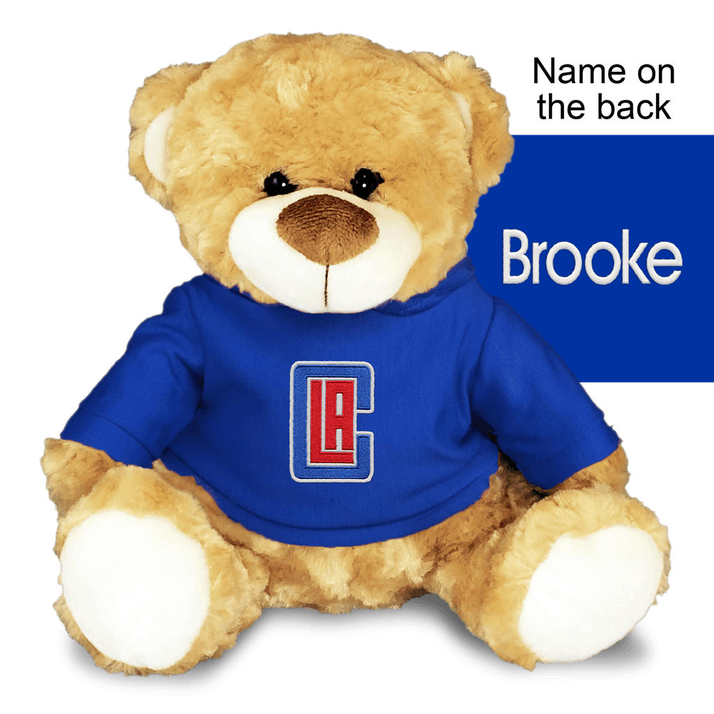 Personalized Los Angeles Clippers 10" Plush Bear - Designs by Chad & Jake