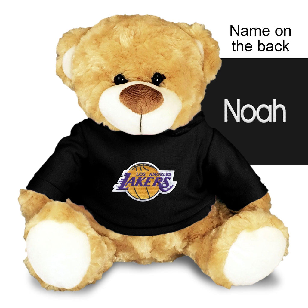 Personalized Los Angeles Lakers 10" Plush Bear - Designs by Chad & Jake