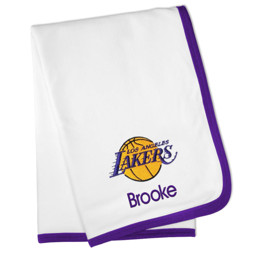 Personalized Los Angeles Lakers Blanket - Designs by Chad & Jake
