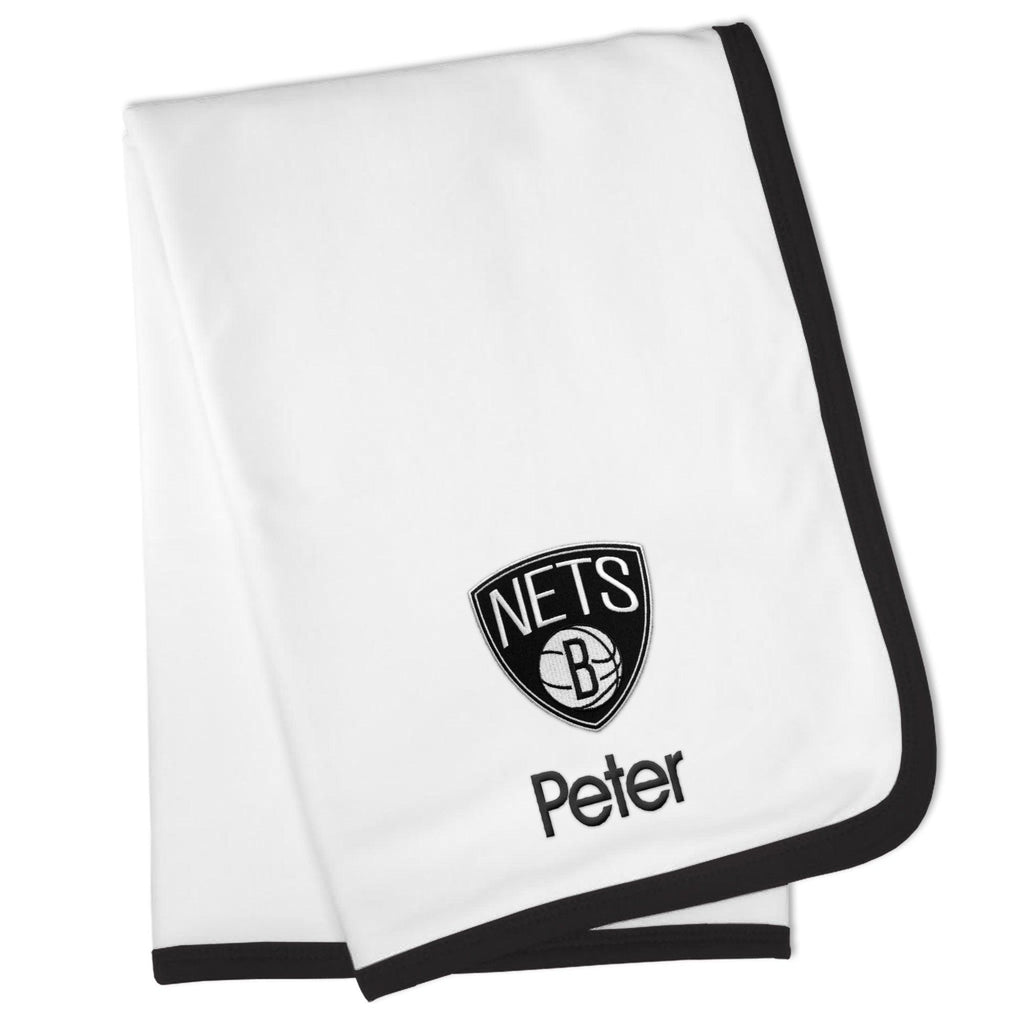 Personalized Brooklyn Nets Blanket - Designs by Chad & Jake