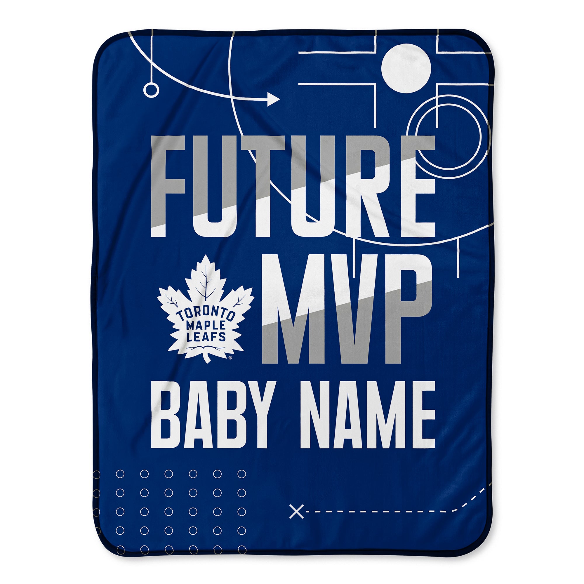 White Toronto Maple Leafs Personalized Baby Blanket