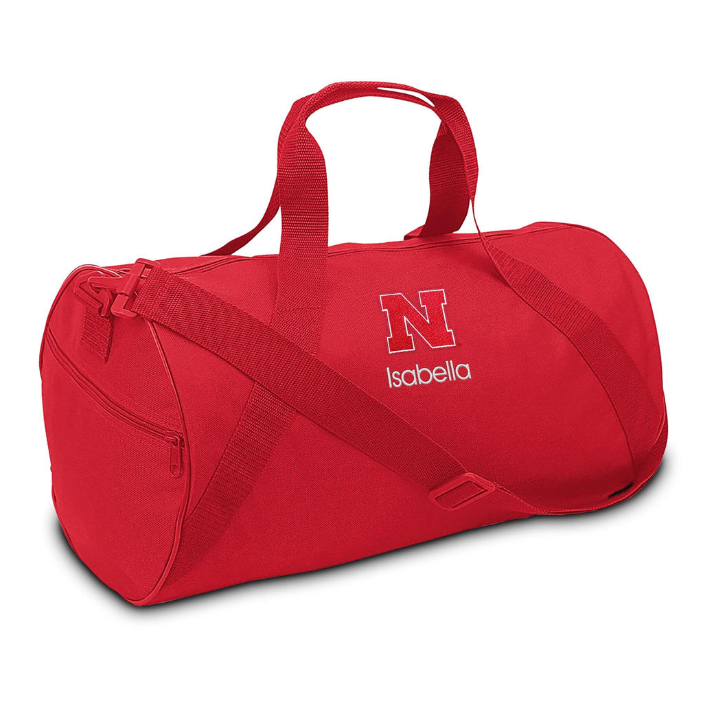 Personalized Nebraska Cornhuskers Duffel Bag - Designs by Chad & Jake