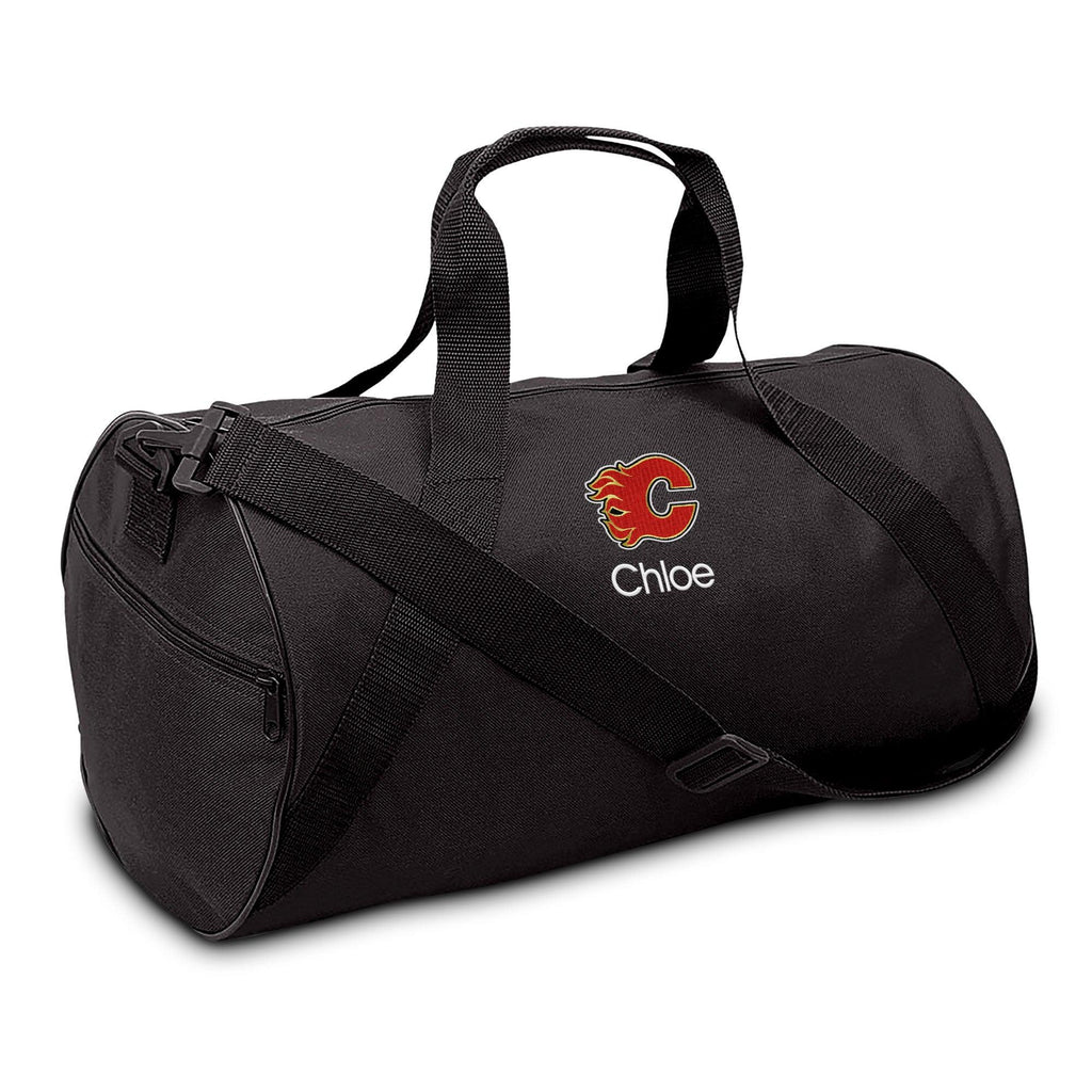 Personalized Calgary Flames Duffel Bag - Designs by Chad & Jake