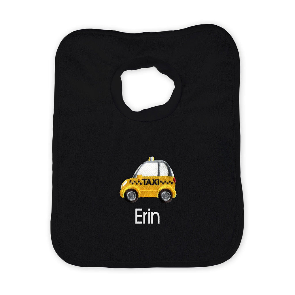 Personalized Taxi Emoji Bib - Designs by Chad & Jake