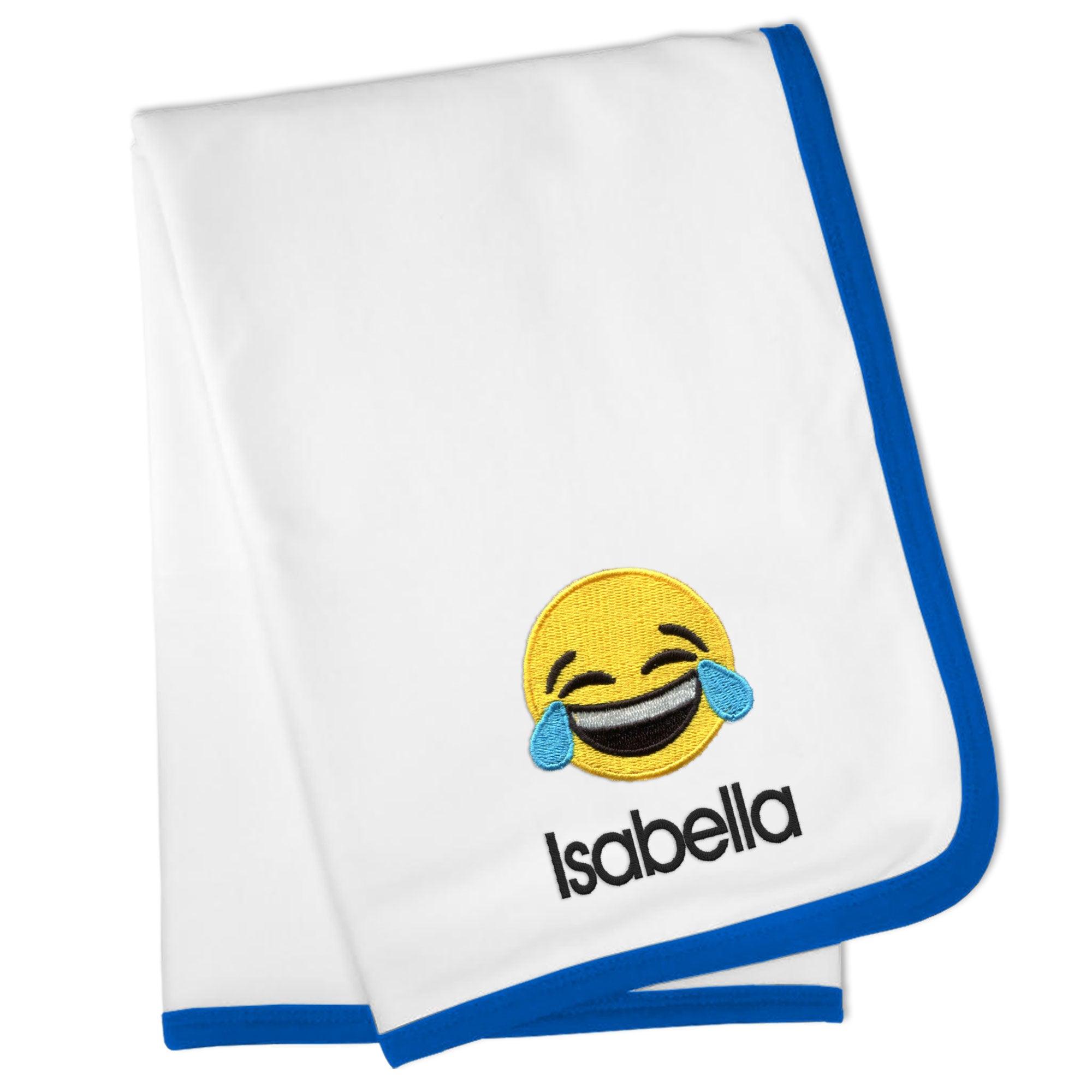 Personalized Happy Tears Emoji Blanket – Designs by Chad & Jake
