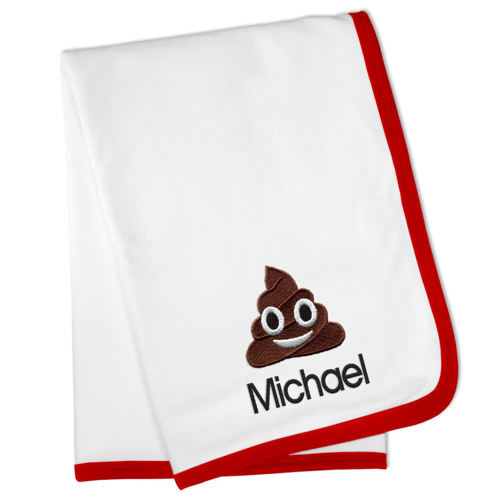 Personalized Poop Face Emoji Blanket - Designs by Chad & Jake