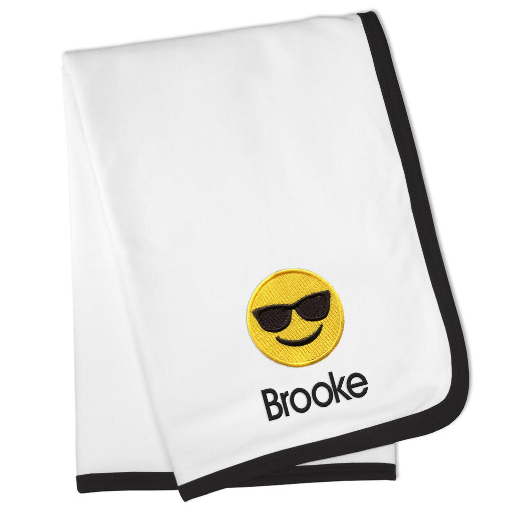 Personalized Sunglass Face Emoji Blanket - Designs by Chad & Jake