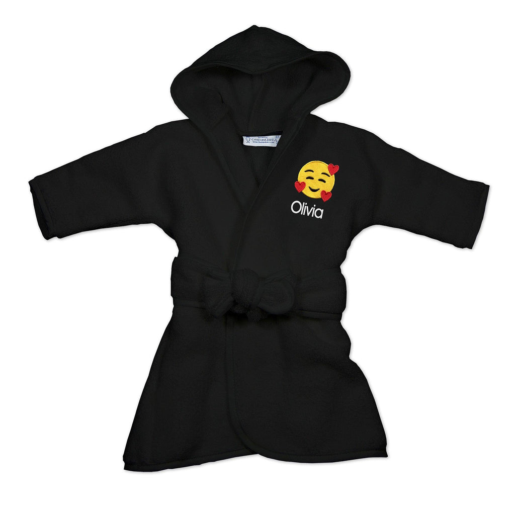 Personalized Smiling Hearts Emoji Robe - Designs by Chad & Jake