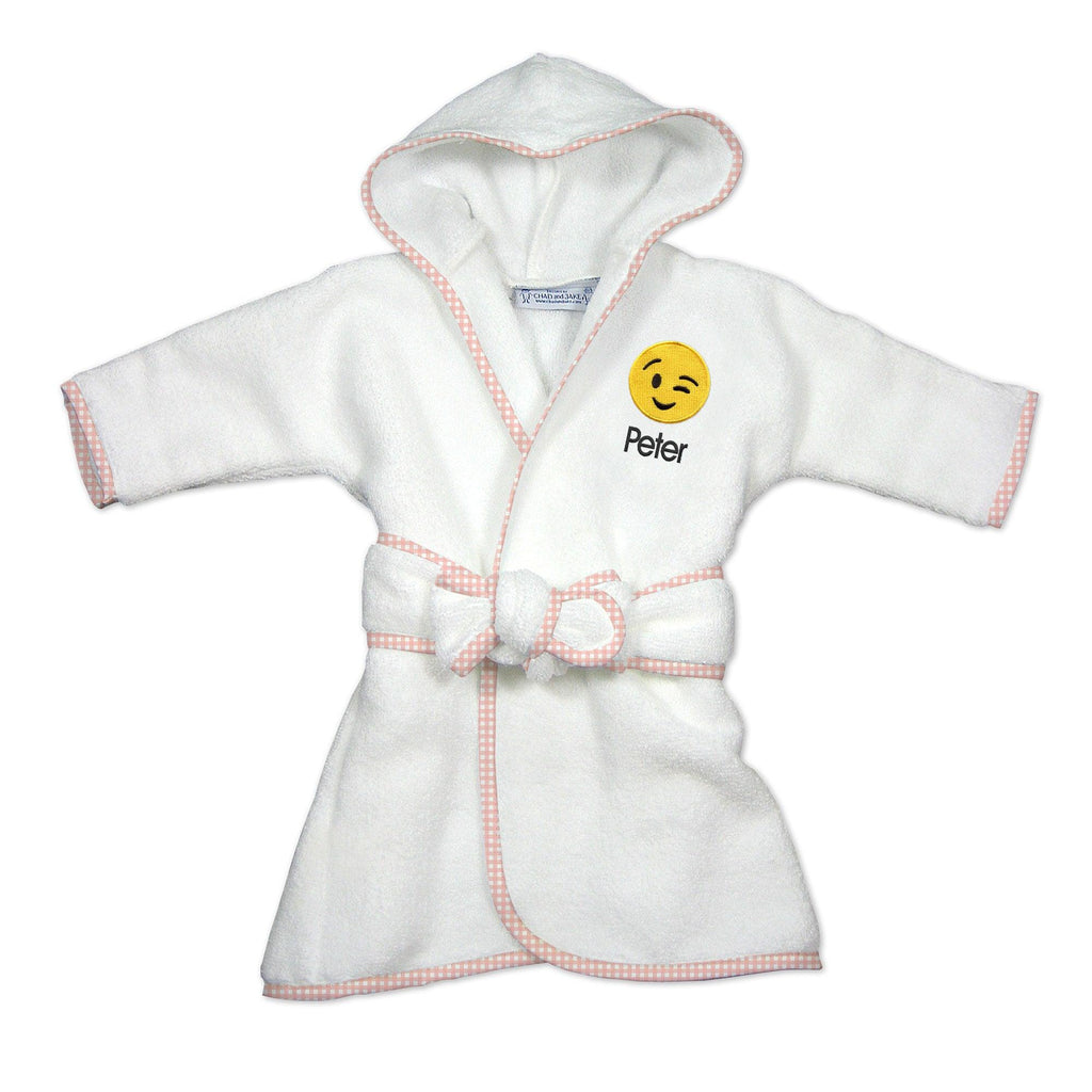 Personalized Winking Face Emoji Robe - Designs by Chad & Jake