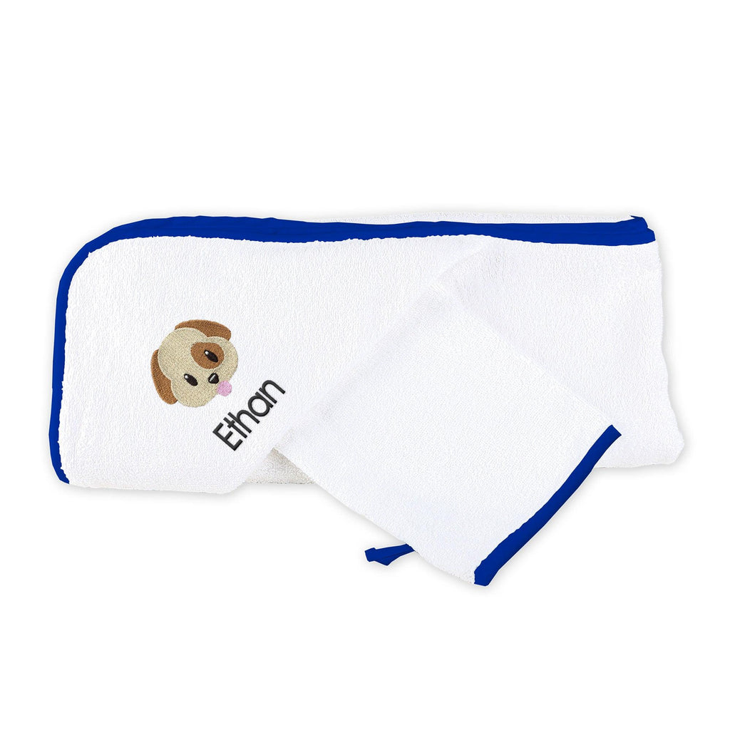 Personalized Dog Face Emoji Hooded Towel Set - Designs by Chad & Jake