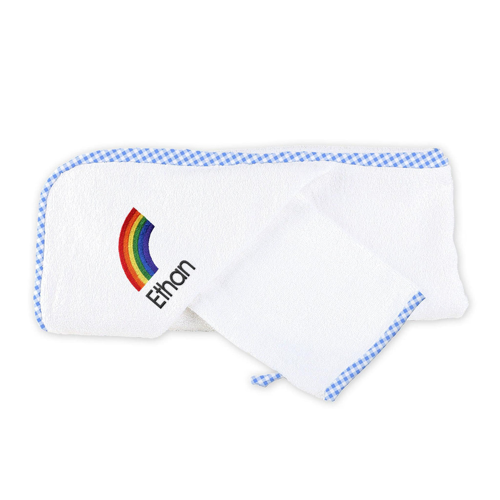 Personalized Rainbow Emoji Hooded Towel Set - Designs by Chad & Jake