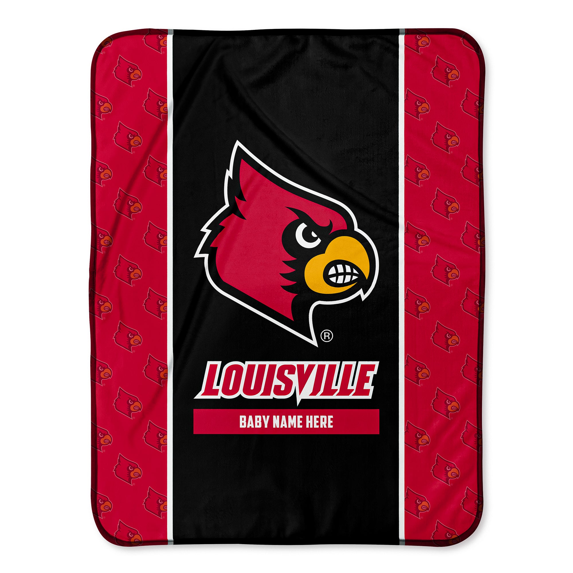 Personalized Louisville Cardinals Icon Baby Pixel Fleece Blanket – Designs  by Chad & Jake