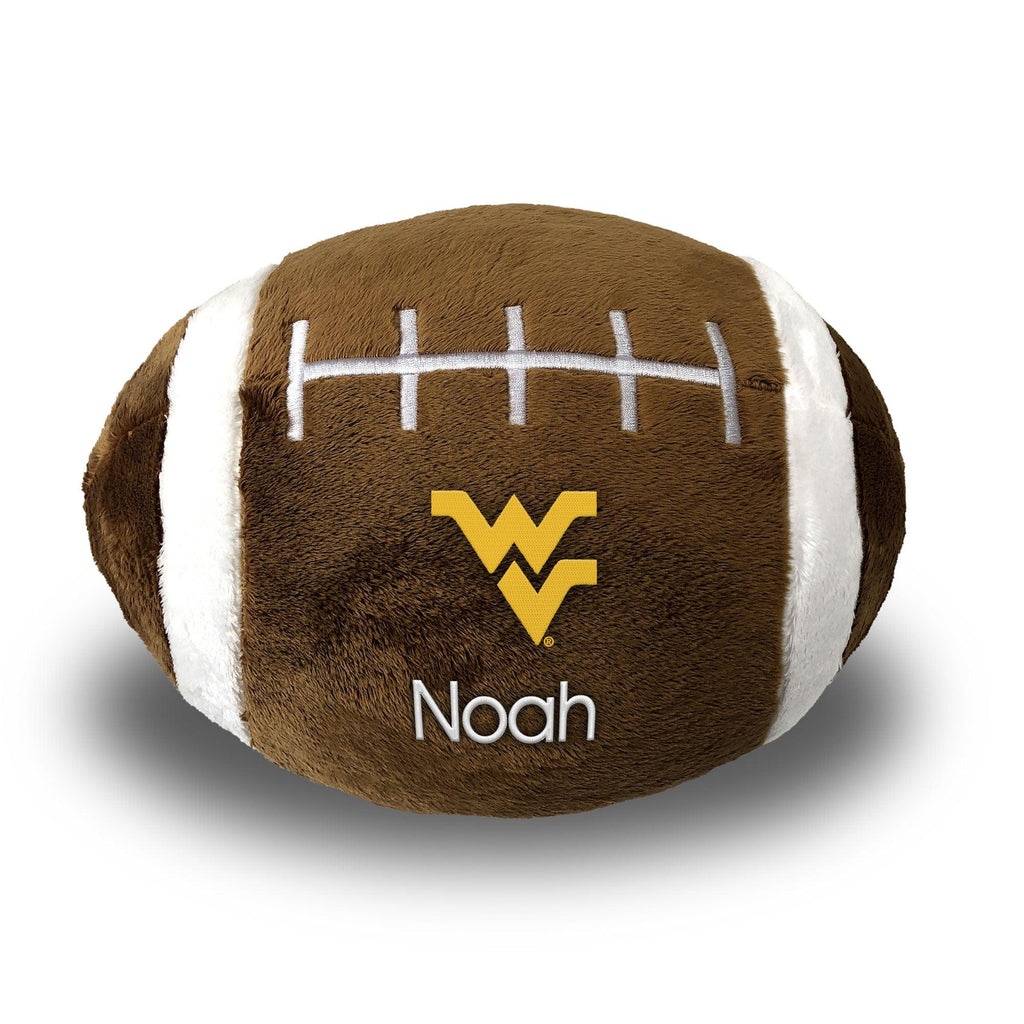 Personalized West Virginia Mountaineers Plush Football - Designs by Chad & Jake